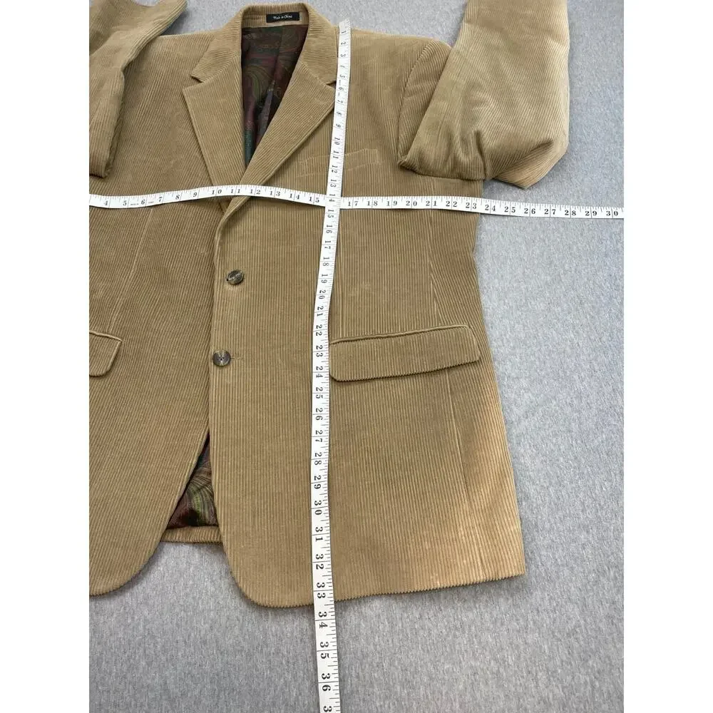 Ralph Lauren Blazer Mens 44R Brown 100% Cotton Corduroy 2-Button Single Breast